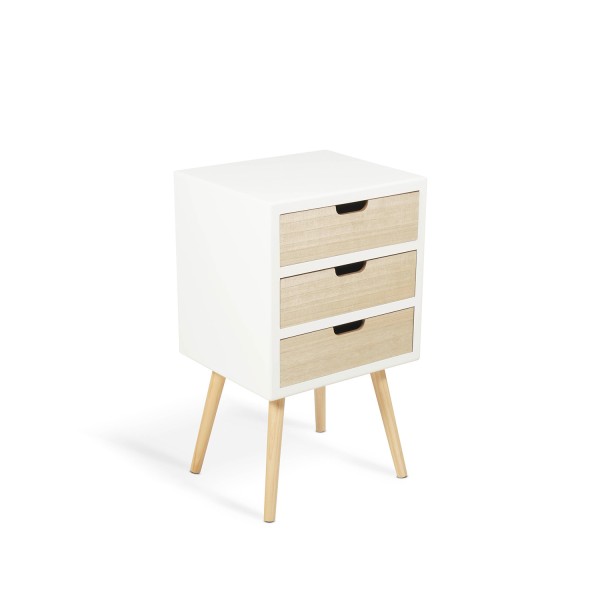 Mesita De Noche 3 Cajones Aurel | Venta de Muebles Online