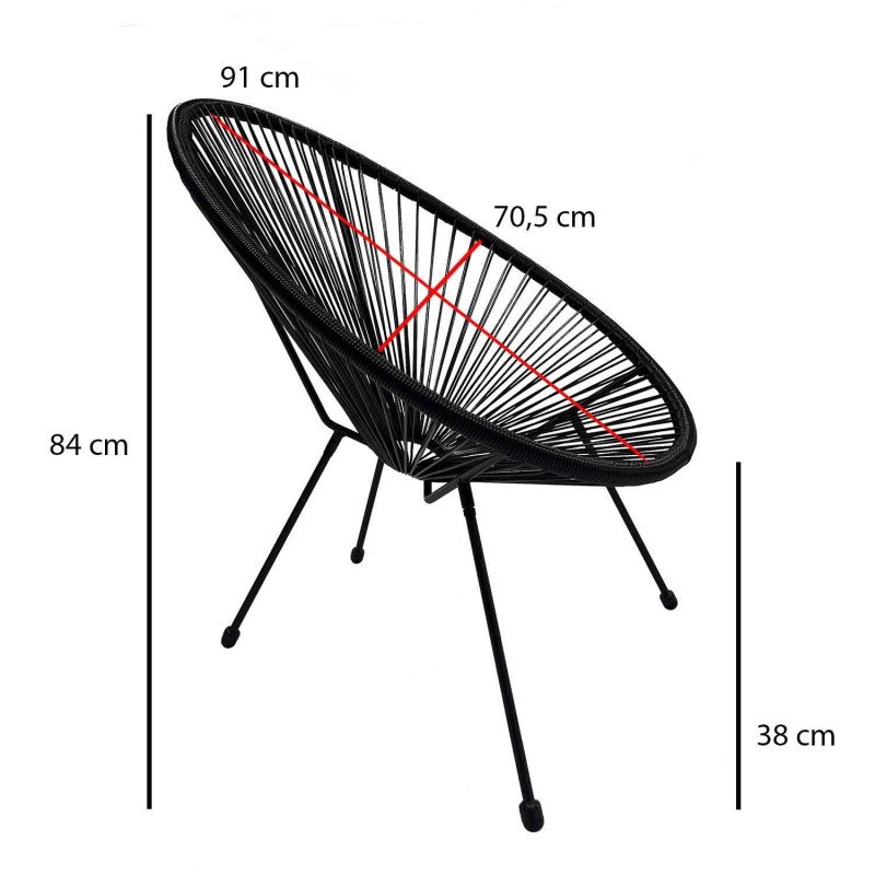 Silla de tejido entrelazado exterior | Venta de Muebles Online