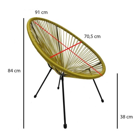 Silla de tejido entrelazado exterior | Venta de Muebles Online