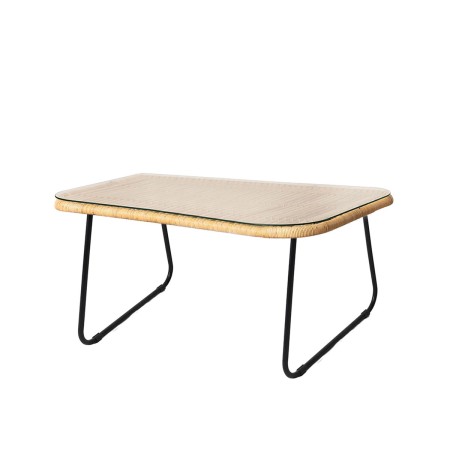 Mesa Centro Raffles En Ratan De 90 Cm | Venta de Muebles Online