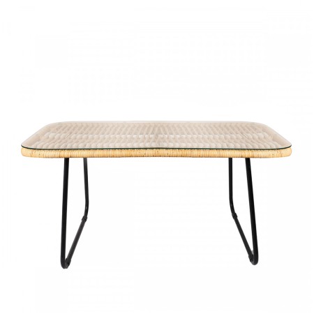 Mesa Centro Raffles En Ratan De 90 Cm | Venta de Muebles Online