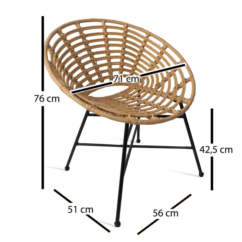 Sillón Cancún En Ratán | Venta de Muebles Online
