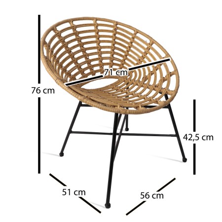 Sillón Cancún En Ratán | Venta de Muebles Online