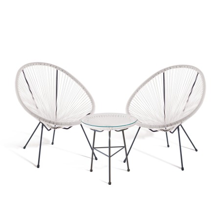 Pack 2 Sillas Acapulco Y Mesa Acapulco Blanco | Venta de Muebles Online