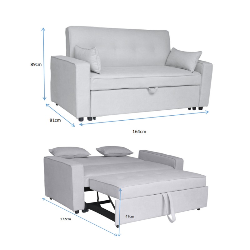 Sofá cama tapizado Cube | Venta de Muebles Online