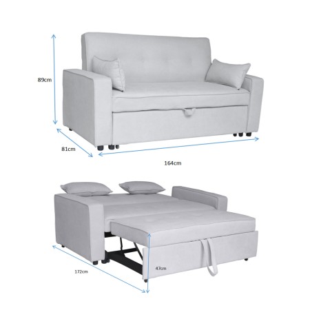 Sofá cama tapizado Cube | Venta de Muebles Online