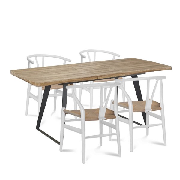 Pack 4 Sillas Wishgrey White + Mesa Brecker | Venta de Muebles Online
