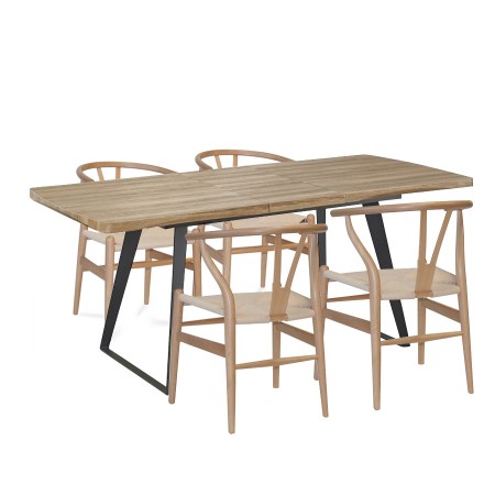 Pack 4 Sillas Wishgrey + Mesa Brecker | Venta de Muebles Online