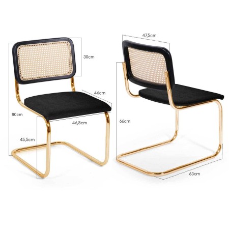 Silla Skol Gold Velvet Con Reposabrazos | Venta de Muebles Online