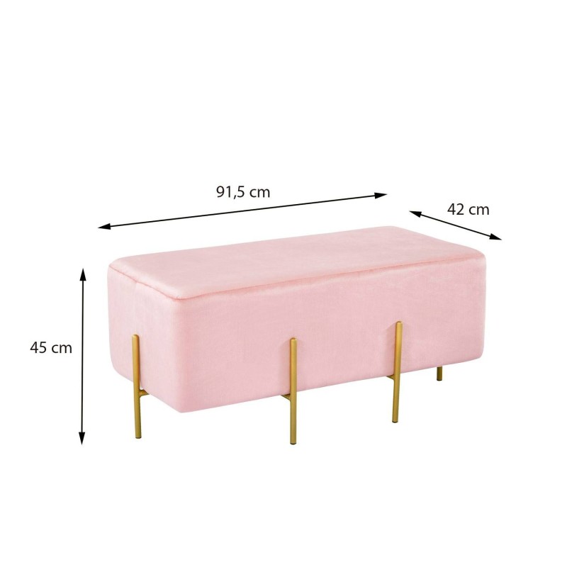Puff Reposapies Rectangular Mallow Velvet | Venta de Muebles Online