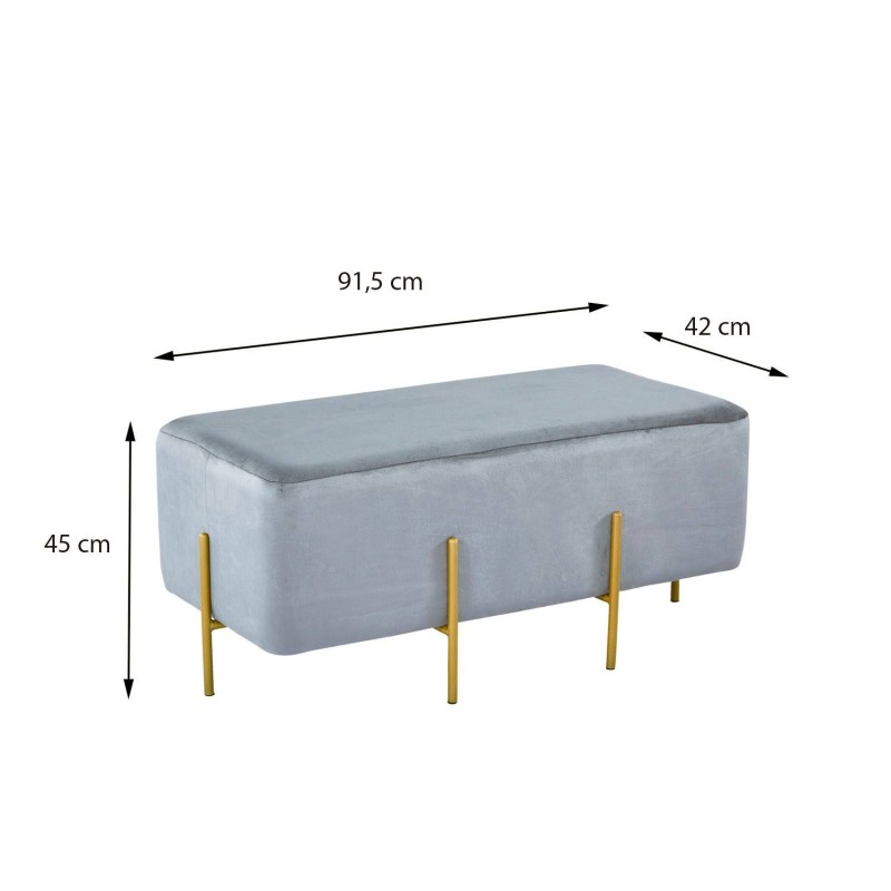 Puff Reposapies Rectangular Mallow Velvet | Venta de Muebles Online