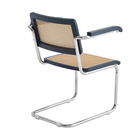 Silla Zulma Black Con Reposabrazos | Venta de Muebles Online