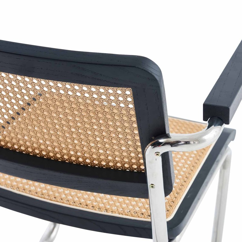 Silla Zulma Black Con Reposabrazos | Venta de Muebles Online