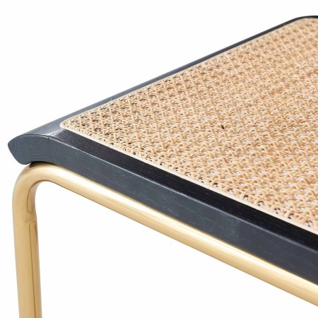 Silla Zulma en acero, madera y ratán