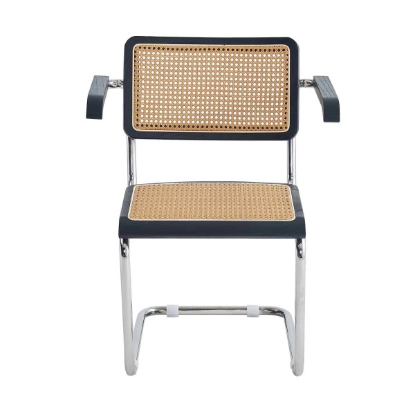 Silla Zulma Natural y Negro con reposabrazos | Venta de Muebles Online 2