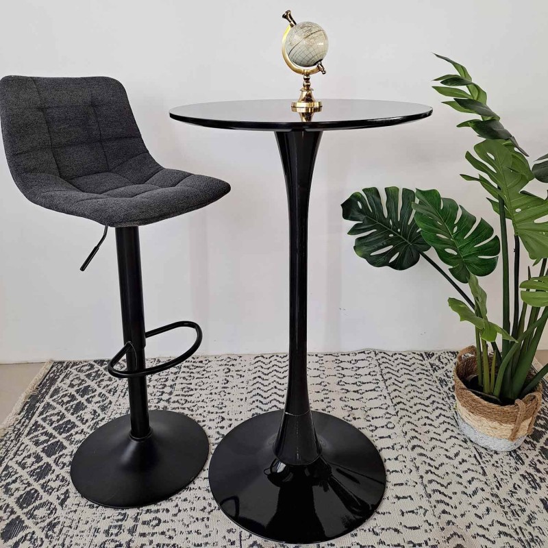 Mesa Alta Ibiza Black Ø60 Cm | Venta de Muebles Online