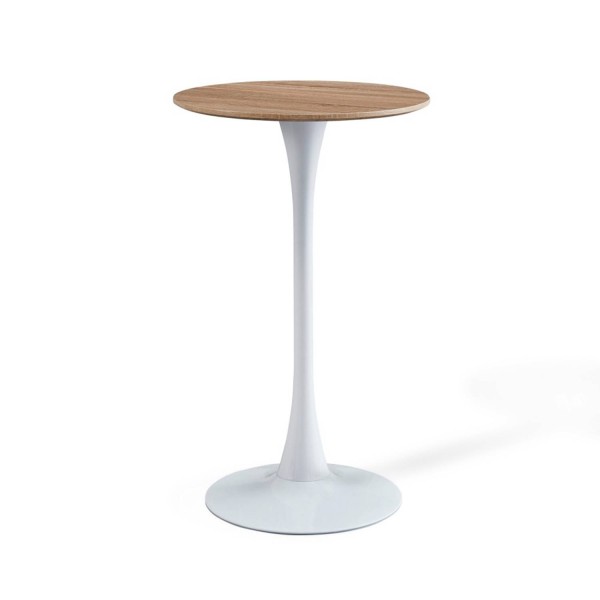 Mesa Alta Ibiza White-Wood Ø60 Cm | Venta de Muebles Online