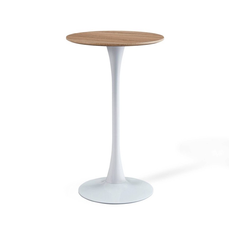 Mesa Alta Ibiza White-Wood Ø60 Cm | Venta de Muebles Online