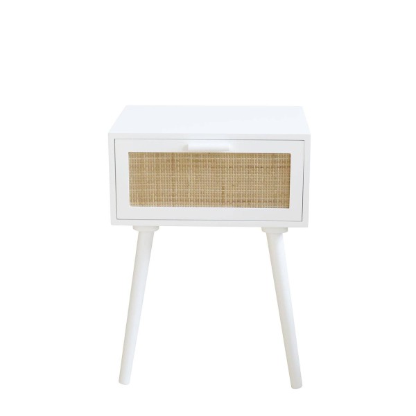 Mesita 1 Cajón Tesva Blanca | Venta de Muebles Online