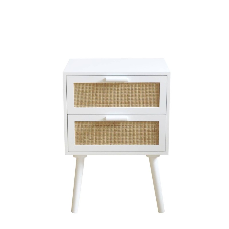 Mesita 2 Cajones Tesva Blanca | Venta de Muebles Online