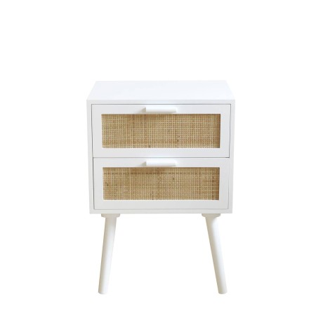 Mesita 2 Cajones Tesva Blanca | Venta de Muebles Online