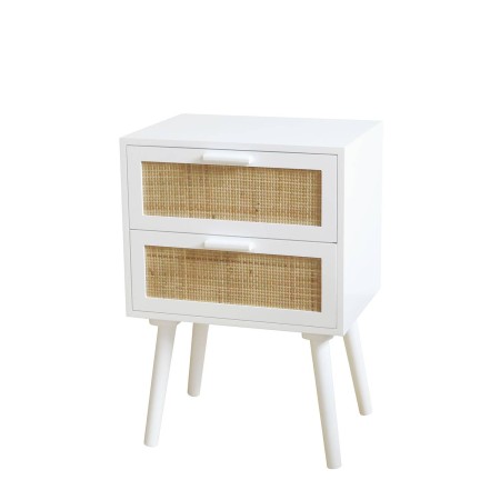 Mesita 2 Cajones Tesva Blanca | Venta de Muebles Online