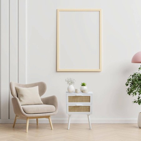Mesita 2 Cajones Tesva Blanca | Venta de Muebles Online