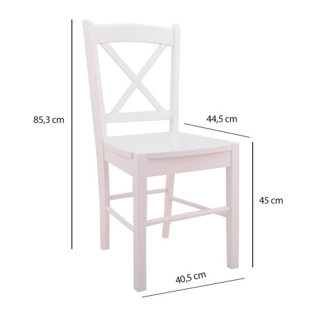 Silla De Madera Adeline Blanca | Venta de Muebles Online
