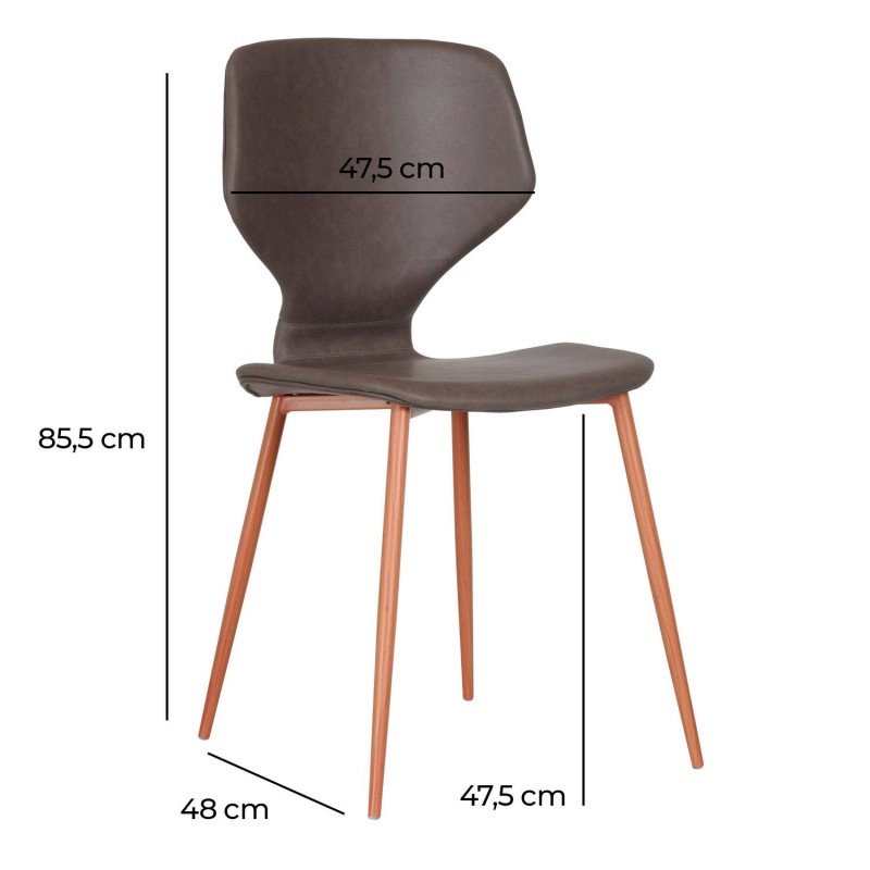 Silla Nórdica Vora Tapizada Gris Claro | Venta de Muebles Online