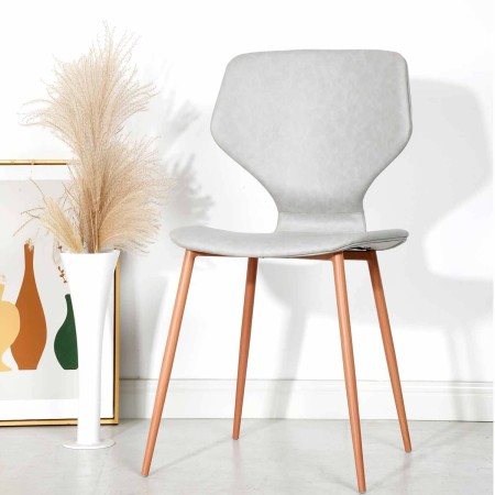 Silla Nórdica Vora Tapizada Gris Claro | Venta de Muebles Online
