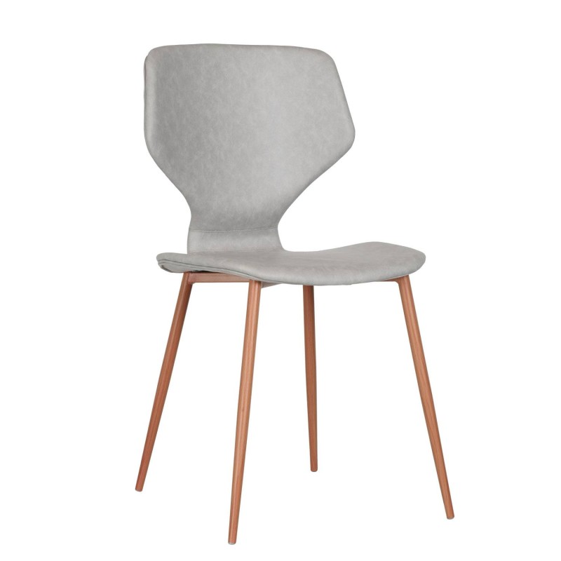 Silla Nórdica Vora Tapizada Gris Claro | Venta de Muebles Online