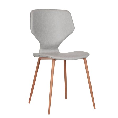 Silla Nórdica Vora Tapizada Gris Claro | Venta de Muebles Online