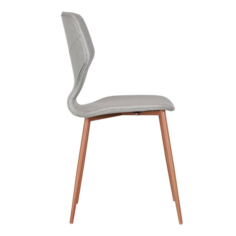 Silla Nórdica Vora Tapizada Gris Claro | Venta de Muebles Online