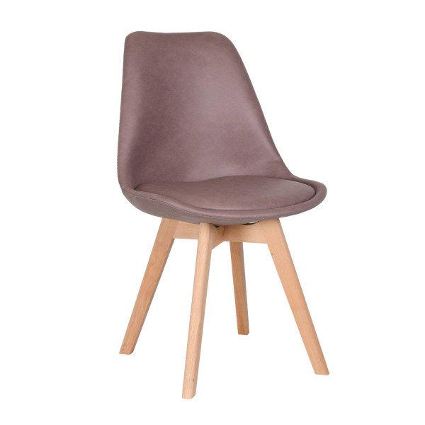 Silla Nórdica New Tower Wood Gris | Venta de Muebles Online