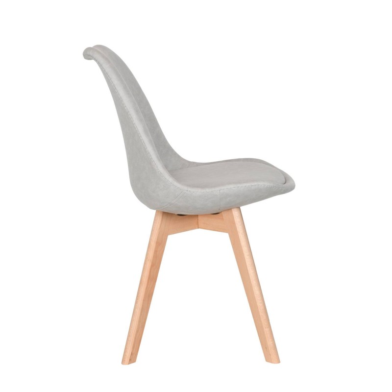 Silla Nórdica New Tower Wood Gris | Venta de Muebles Online