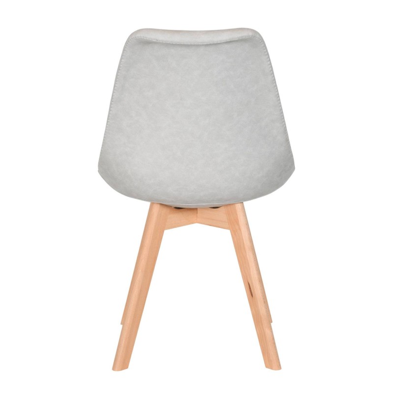 Silla Nórdica New Tower Wood Gris | Venta de Muebles Online