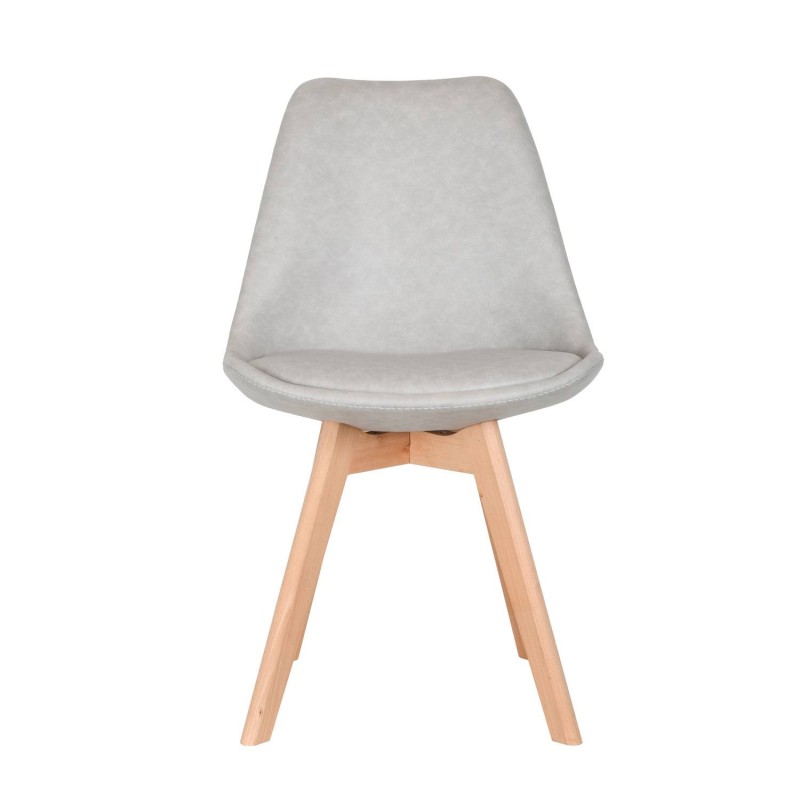 Silla Nórdica New Tower Wood Gris | Venta de Muebles Online