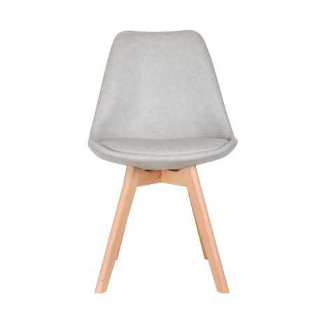 Silla Nórdica New Tower Wood Gris | Venta de Muebles Online