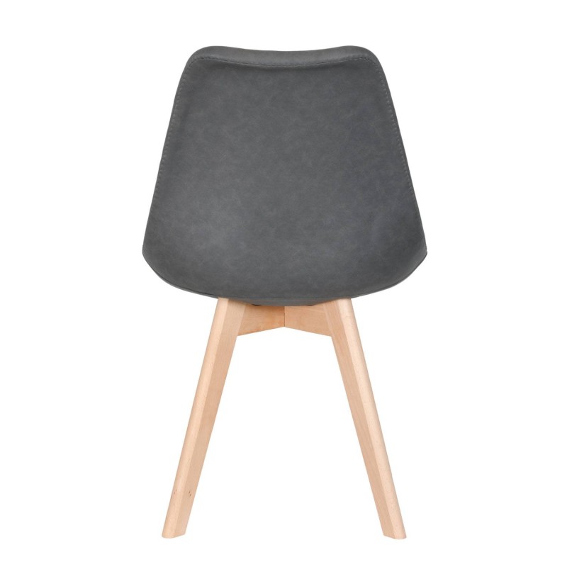 Silla Nórdica New Tower Wood Gris | Venta de Muebles Online