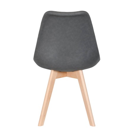 Silla Nórdica New Tower Wood Gris | Venta de Muebles Online