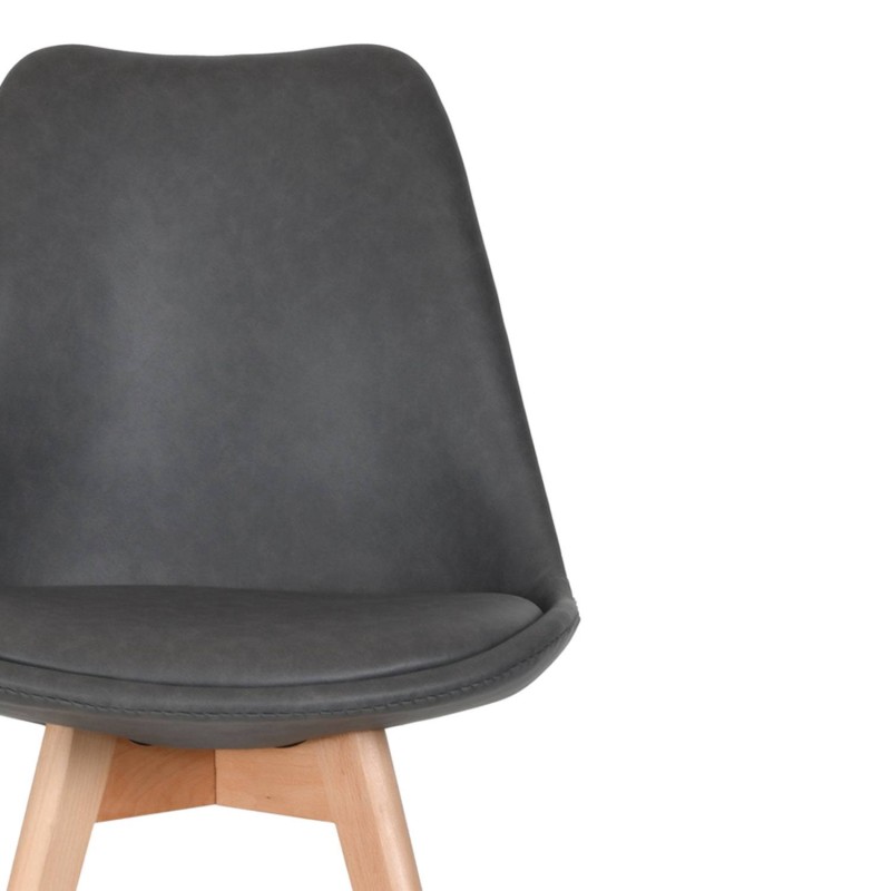 Silla Nórdica New Tower Wood Gris | Venta de Muebles Online