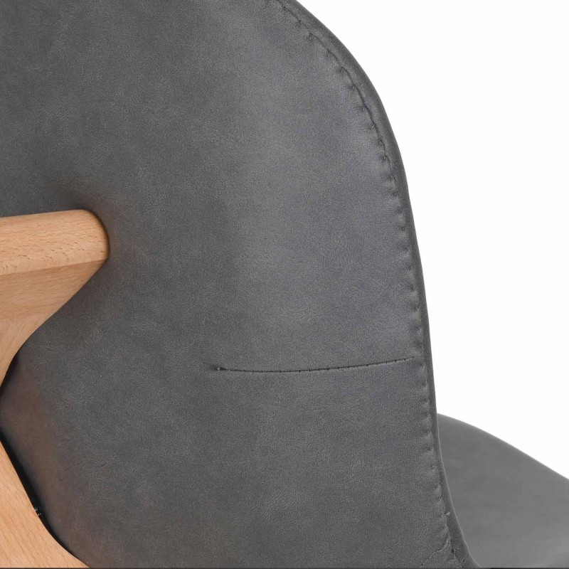 Silla Nórdica New Tower Wood Gris | Venta de Muebles Online