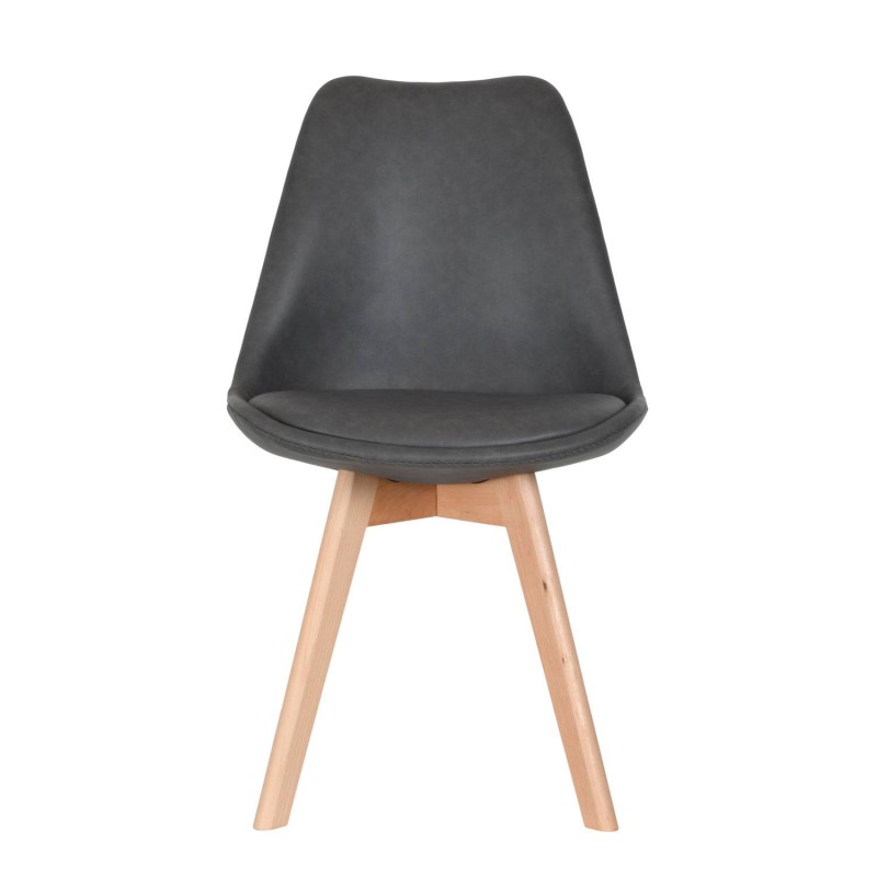 Silla Nórdica New Tower Wood Gris | Venta de Muebles Online