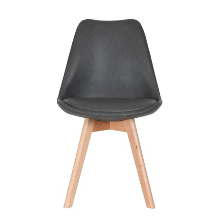 Silla Nórdica New Tower Wood Gris | Venta de Muebles Online