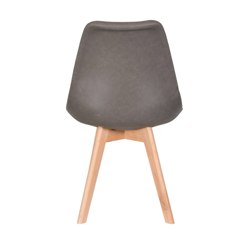 Silla Nórdica New Tower Wood Gris | Venta de Muebles Online