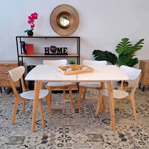 Conjunto mesa extensible Tween y 4 sillas Tiga | Venta de Muebles Online 2