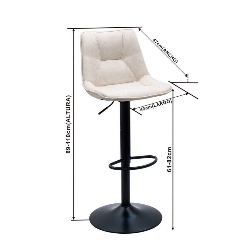 Taburete Taíno, sillas de cocina para mesa alta | Venta de Muebles Online