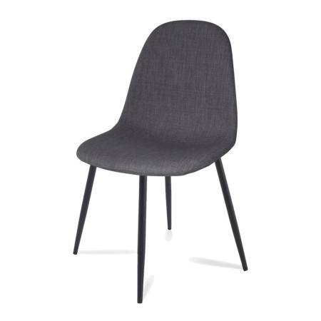 Silla tapizada Coro Black estilo nórdico | Venta de Muebles Online