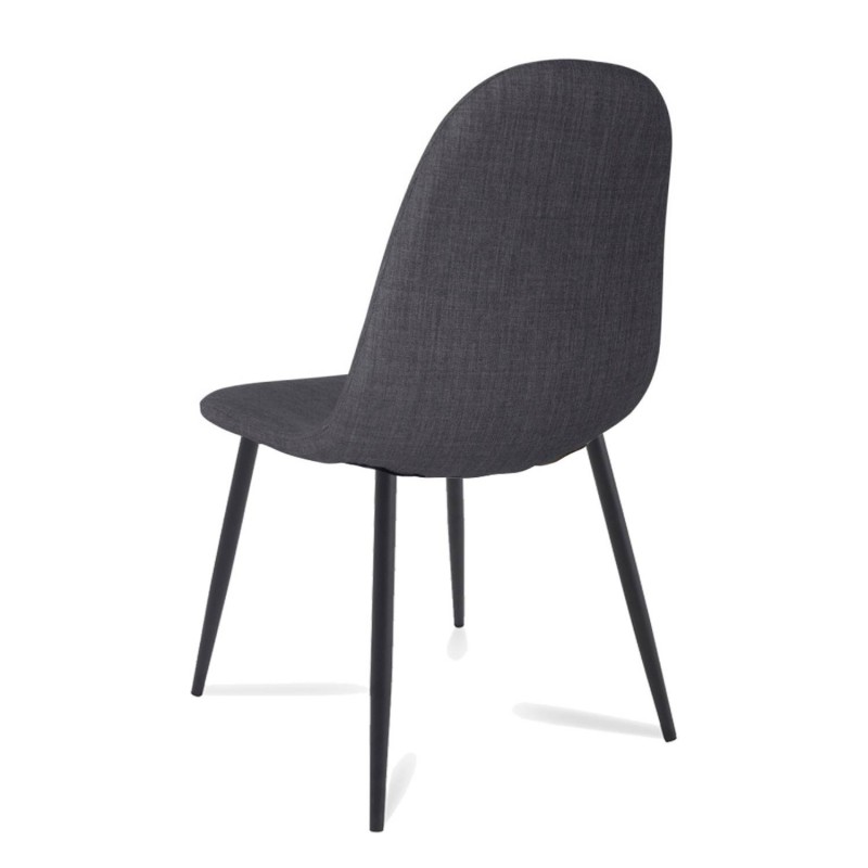 Silla tapizada Coro Black estilo nórdico | Venta de Muebles Online