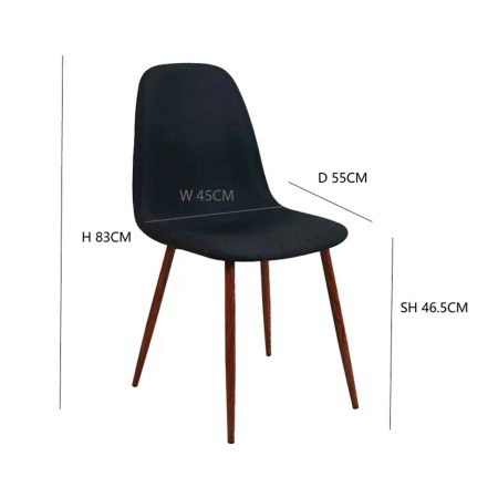 Silla Coro Capitoné Nogal | Venta de Muebles Online
